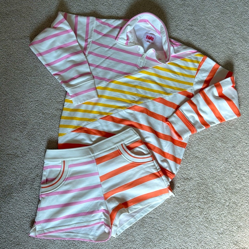 Solid & Striped Striped Pullover And Shorts Set - image 1